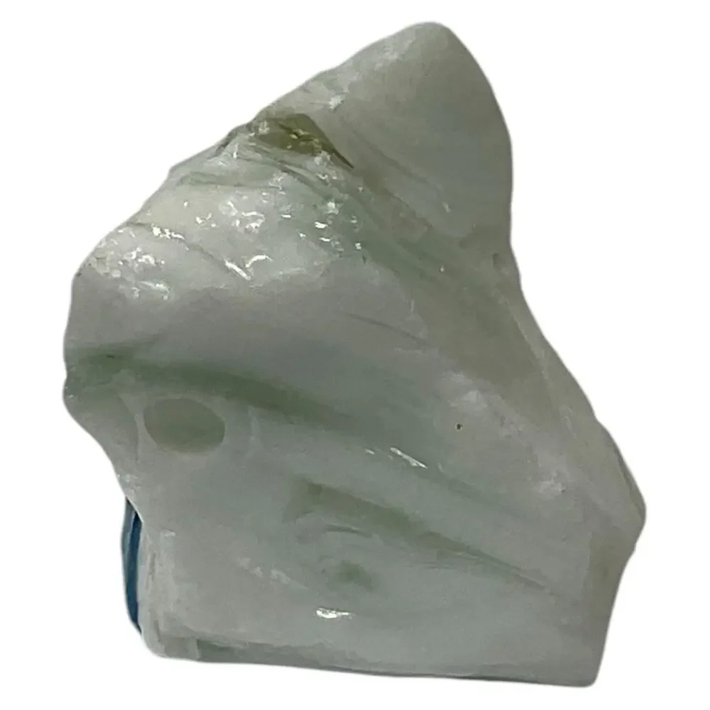 Milk Glass Satin Blue Tipped Art Glass Cullet Glowing Manganese Slag‎ #5GL141